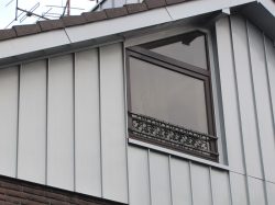 Vorbewitterte Stehfalzfassade